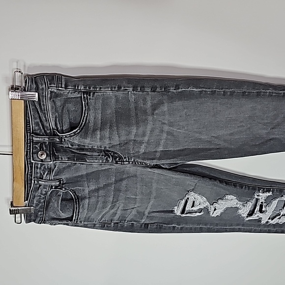 AMERICAN Eagle gray next level stretch size 2 super high rise jeggings - Picture 2 of 8